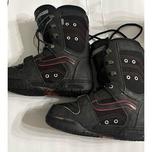 Vans Snowboard Boots (Sz. 8)  Black Red Snowboard boots